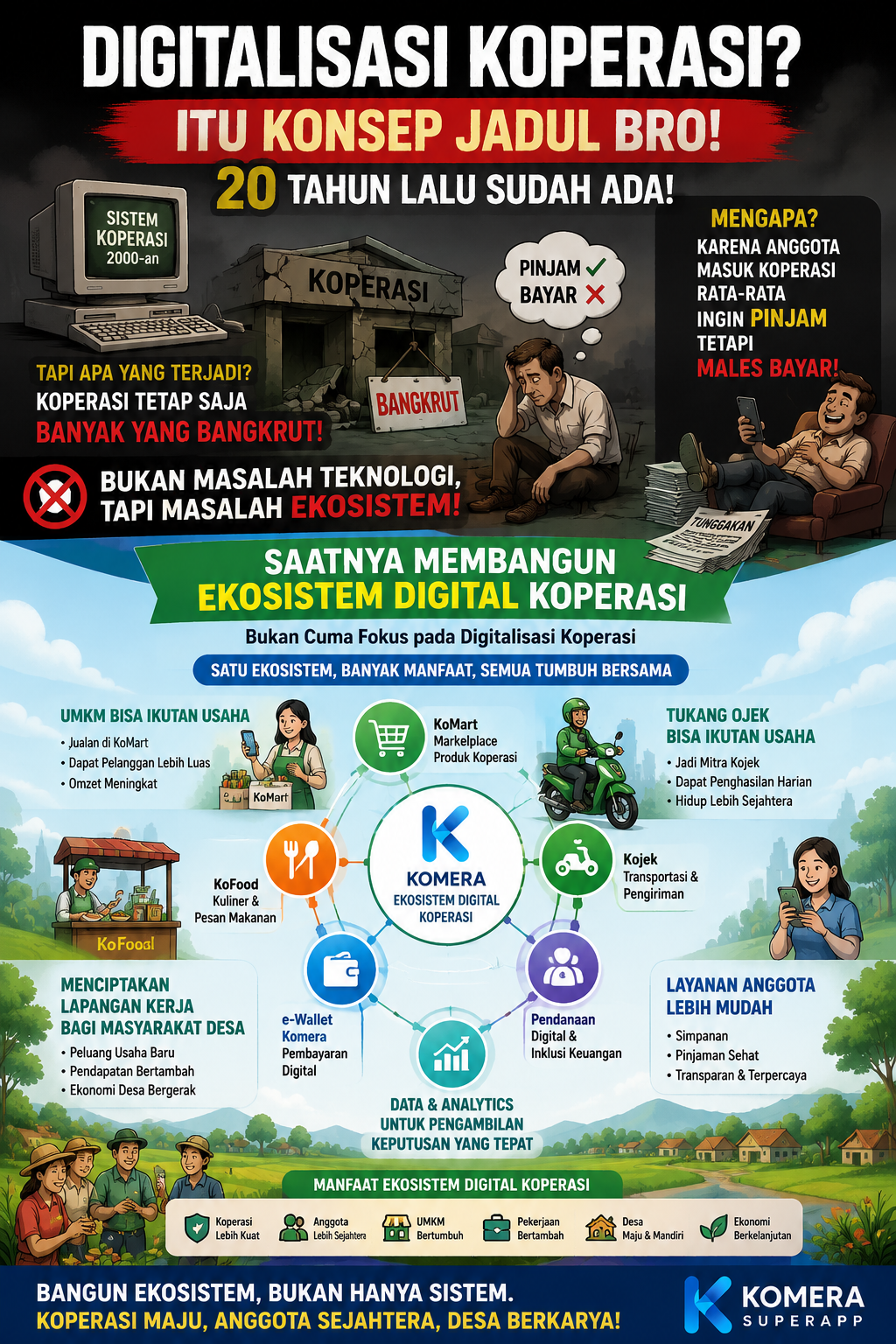 Digitalisasi koperasi dengan ekosistem digital Komera